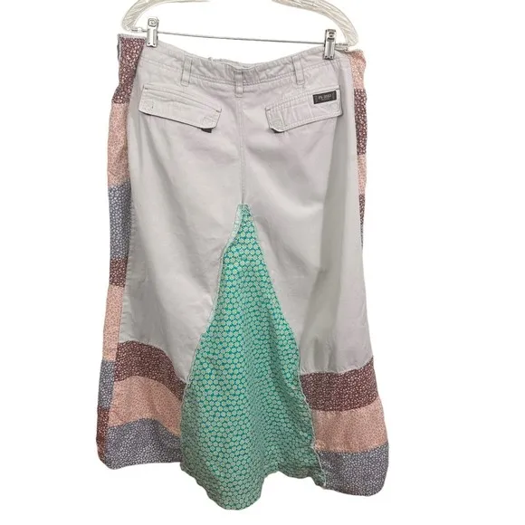 PS-3983 Periscope Women Patchwork Skirt 13 A Line Flare 70's Hippie Boho UpCycle