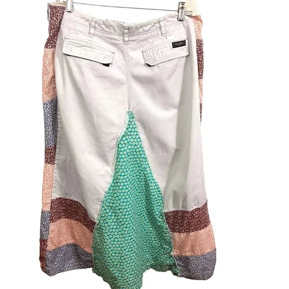 PS-3983 Periscope Women Patchwork Skirt 13 A Line Flare 70's Hippie Boho UpCycle