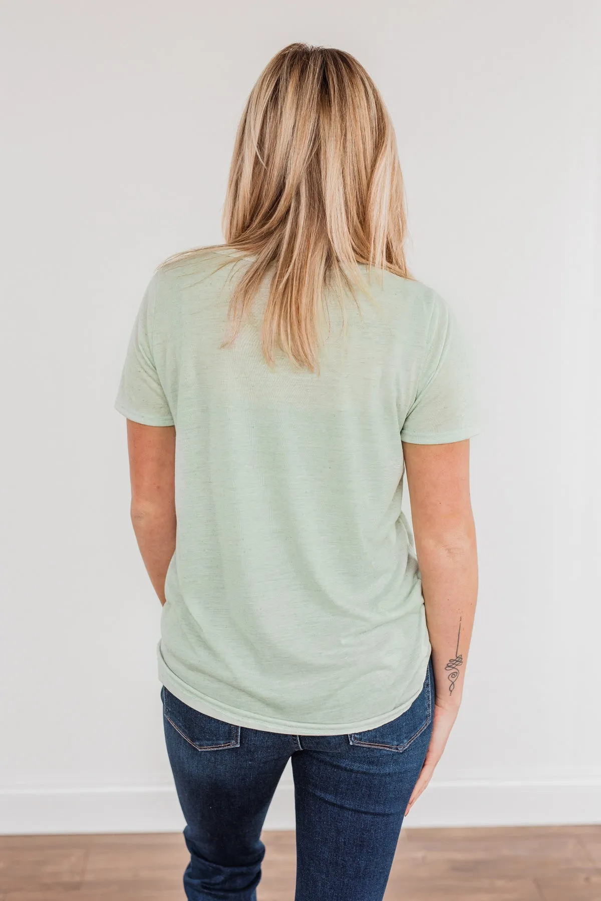 "Kindness Makes The World Go Around" Graphic Tee- Mint