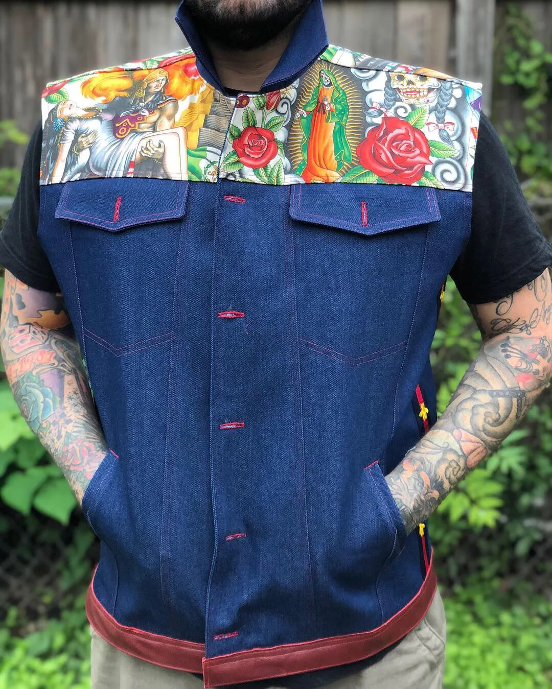 "Marked for love" denim vest