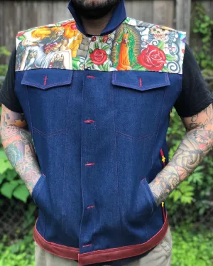 "Marked for love" denim vest