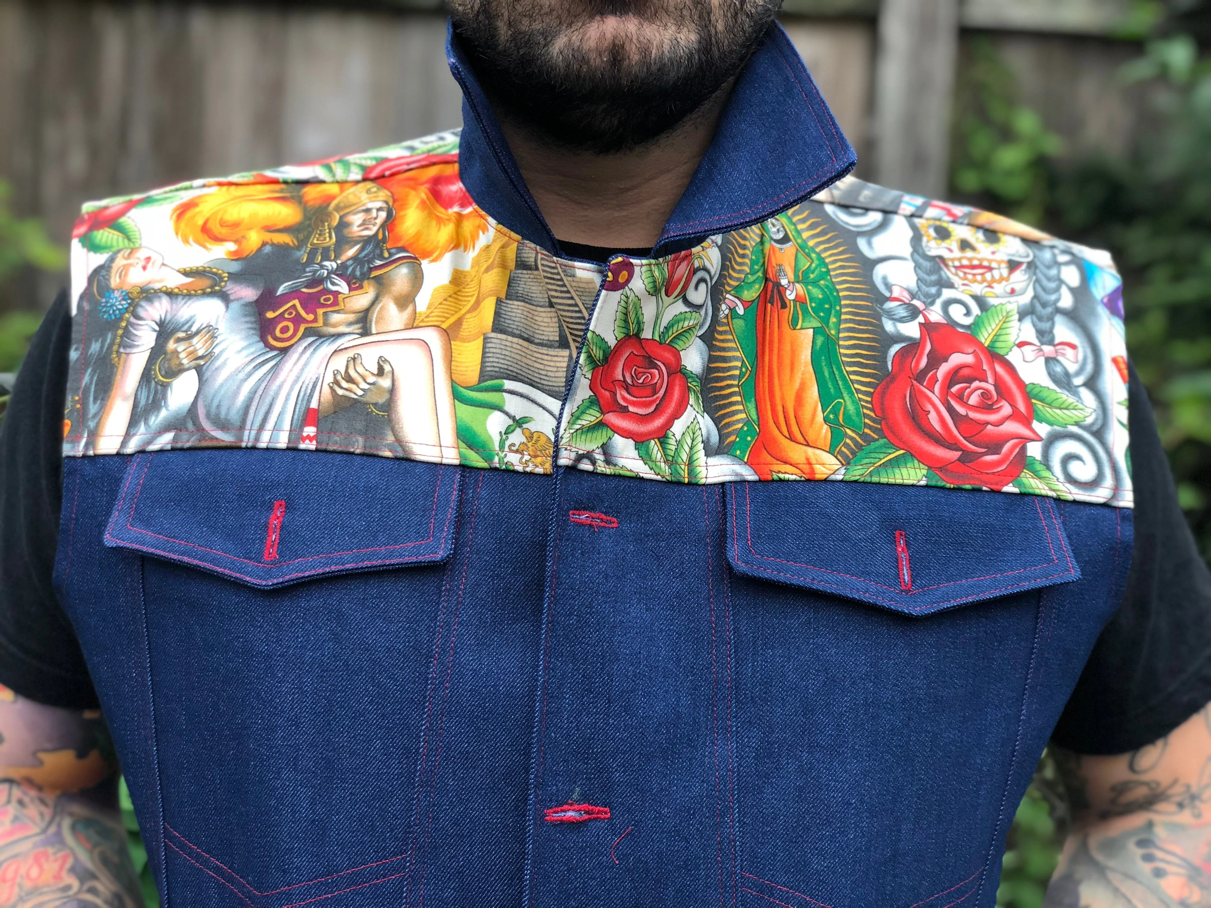 "Marked for love" denim vest