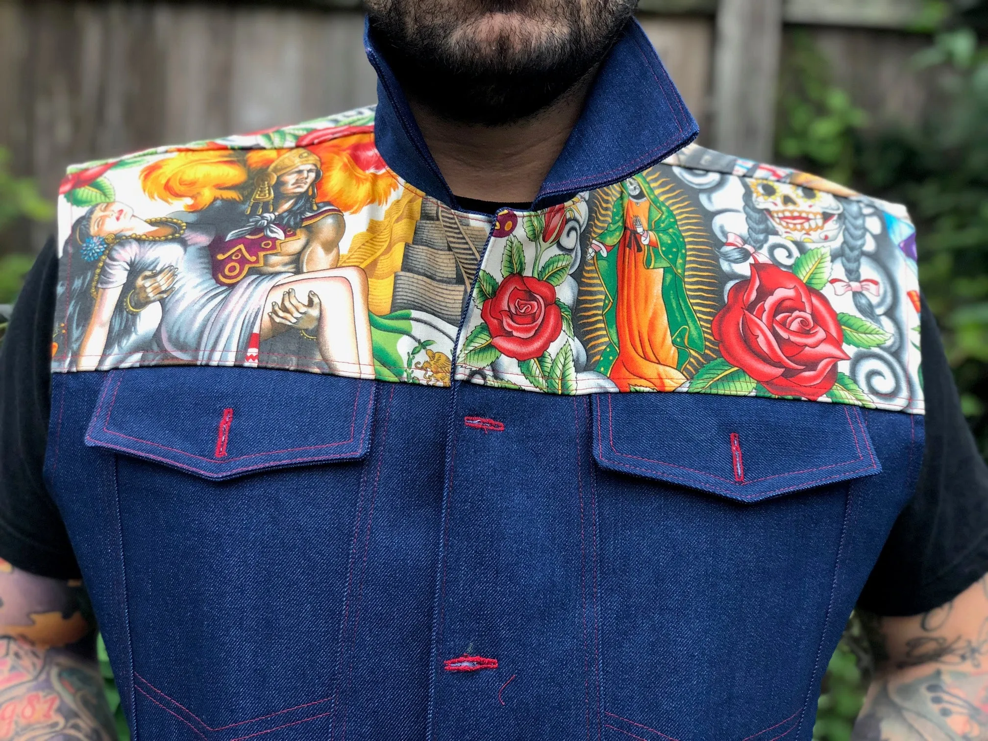 "Marked for love" denim vest
