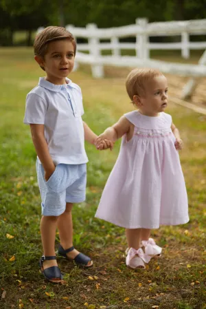 "Miles" Blue Polo Shirt & Shorts