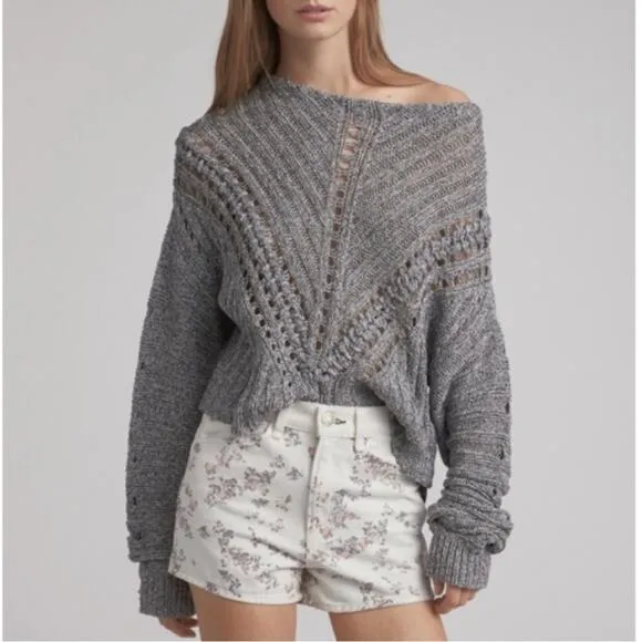 Rag &amp; Bone NWT Women’s Ellie Floral Print High Rise Denim Jean Short Size 26