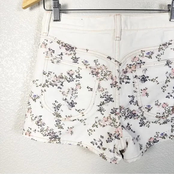 Rag &amp; Bone NWT Women’s Ellie Floral Print High Rise Denim Jean Short Size 26