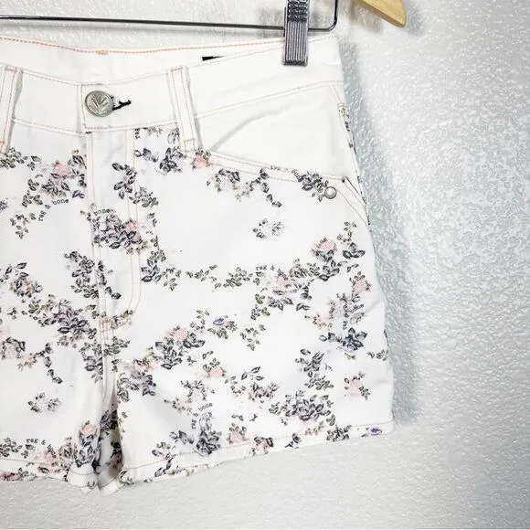 Rag &amp; Bone NWT Women’s Ellie Floral Print High Rise Denim Jean Short Size 26