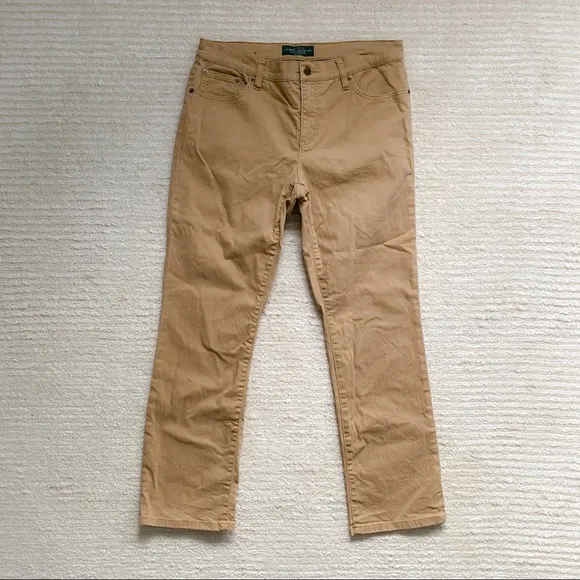 Ralph Lauren petite modern straight khaki denim jeans