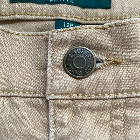 Ralph Lauren petite modern straight khaki denim jeans