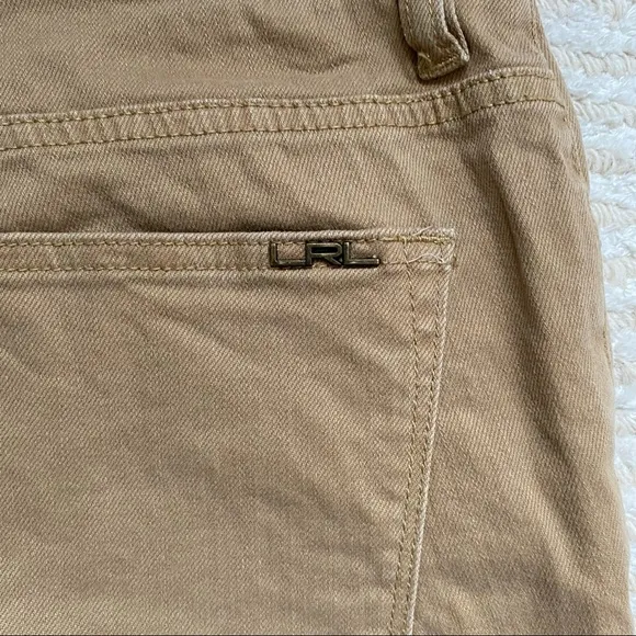 Ralph Lauren petite modern straight khaki denim jeans