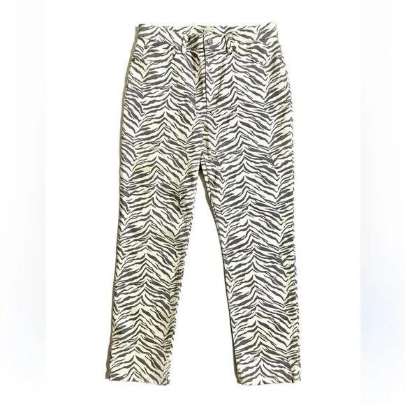 Rebecca Taylor La Vie Women’s Straight Leg Animal Print Jeans Size 27 NWOT