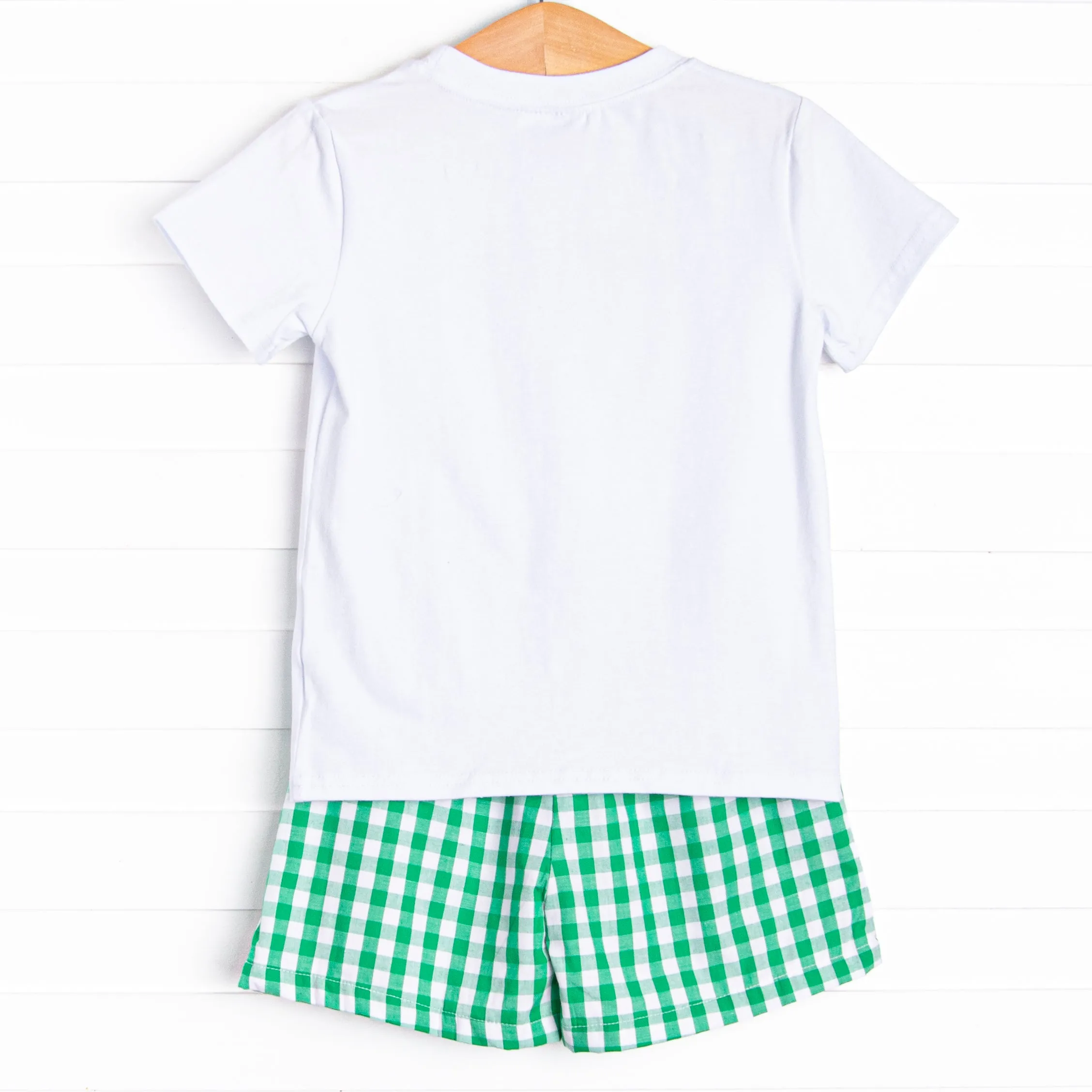 Reel 'Em In Applique Short Set, Green
