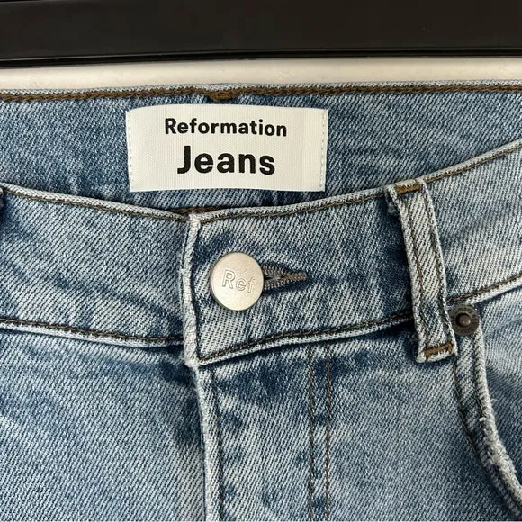 Reformation Jeans High Rise Como Vintage Light Wash Skinny Jeans 26