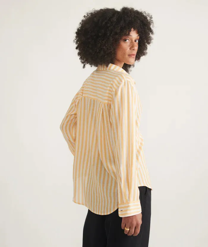 Relaxed Button Down Striped Shirt