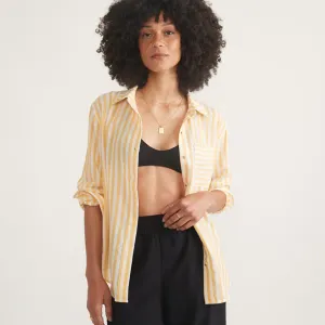 Relaxed Button Down Striped Shirt