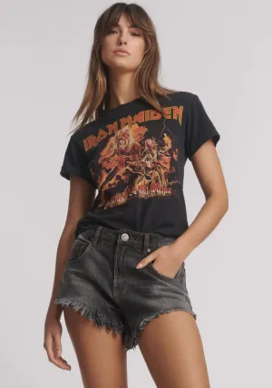 Renegades High Waist Denim Shorts - Worn Black