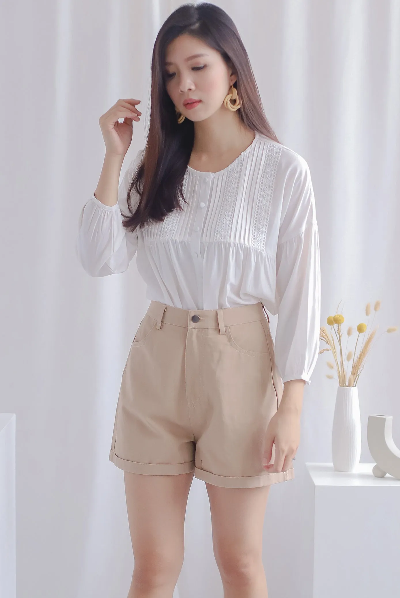 *Restocked* Owena Denim Shorts In Sand