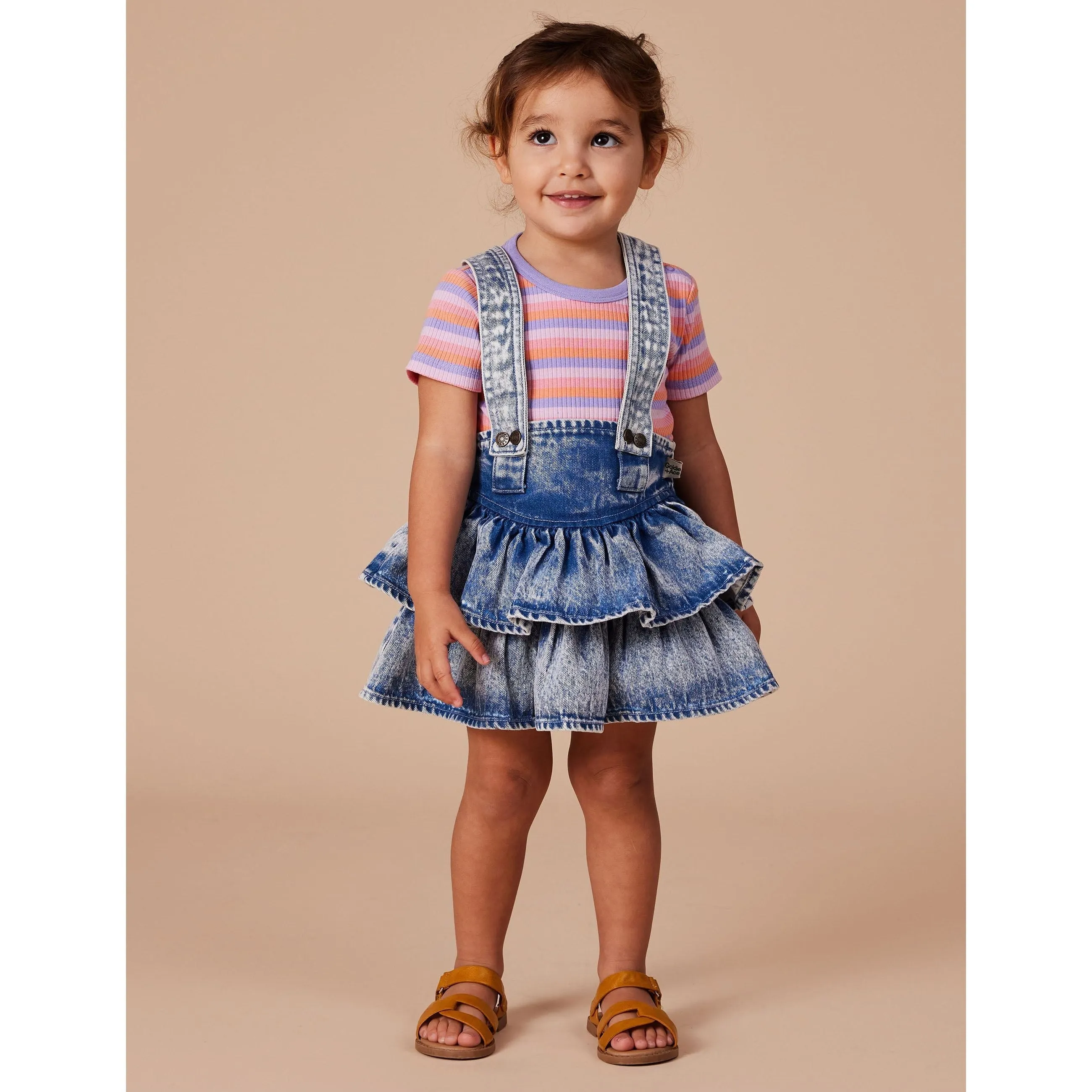 Riley Rara Denim Suspender Skirt