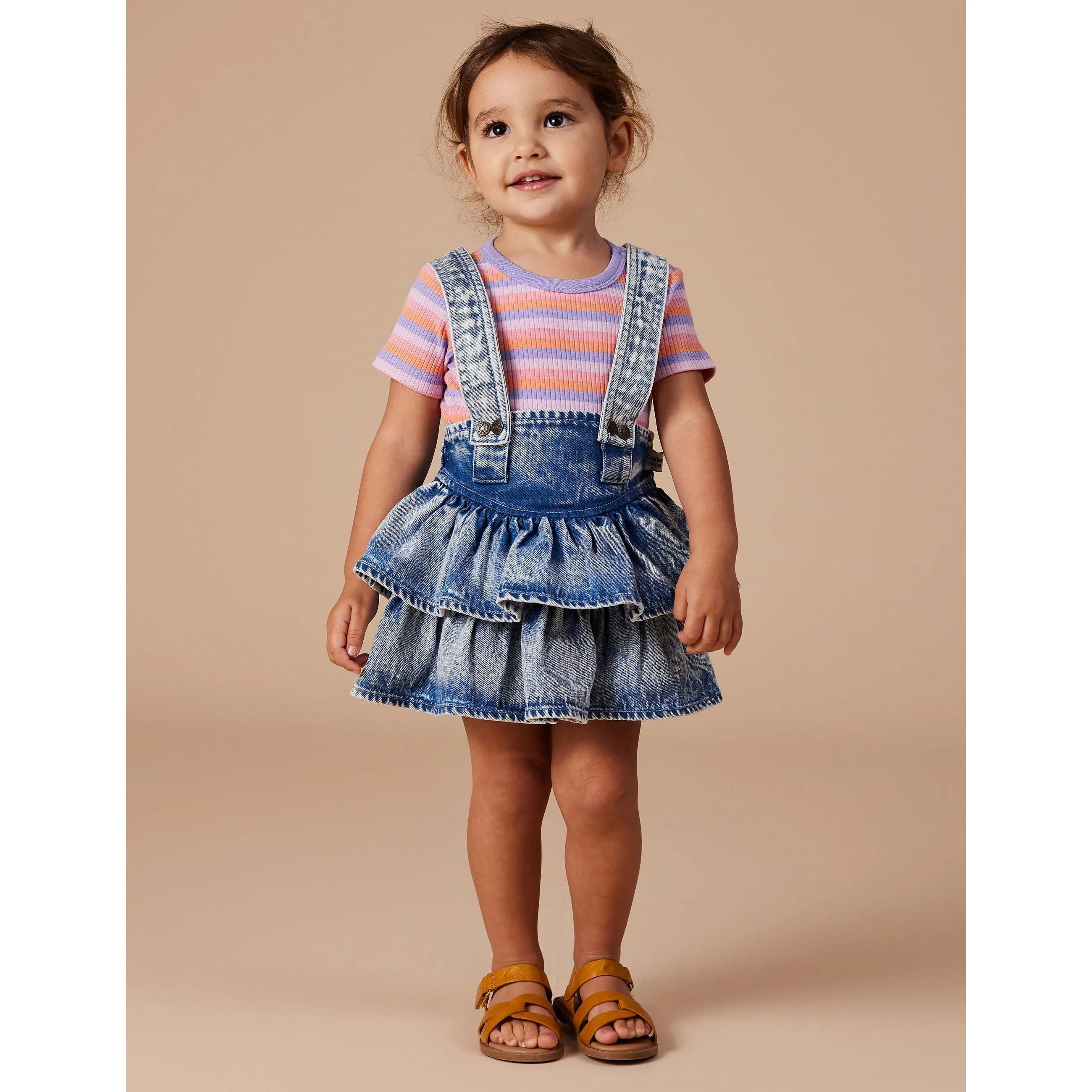 Riley Rara Denim Suspender Skirt