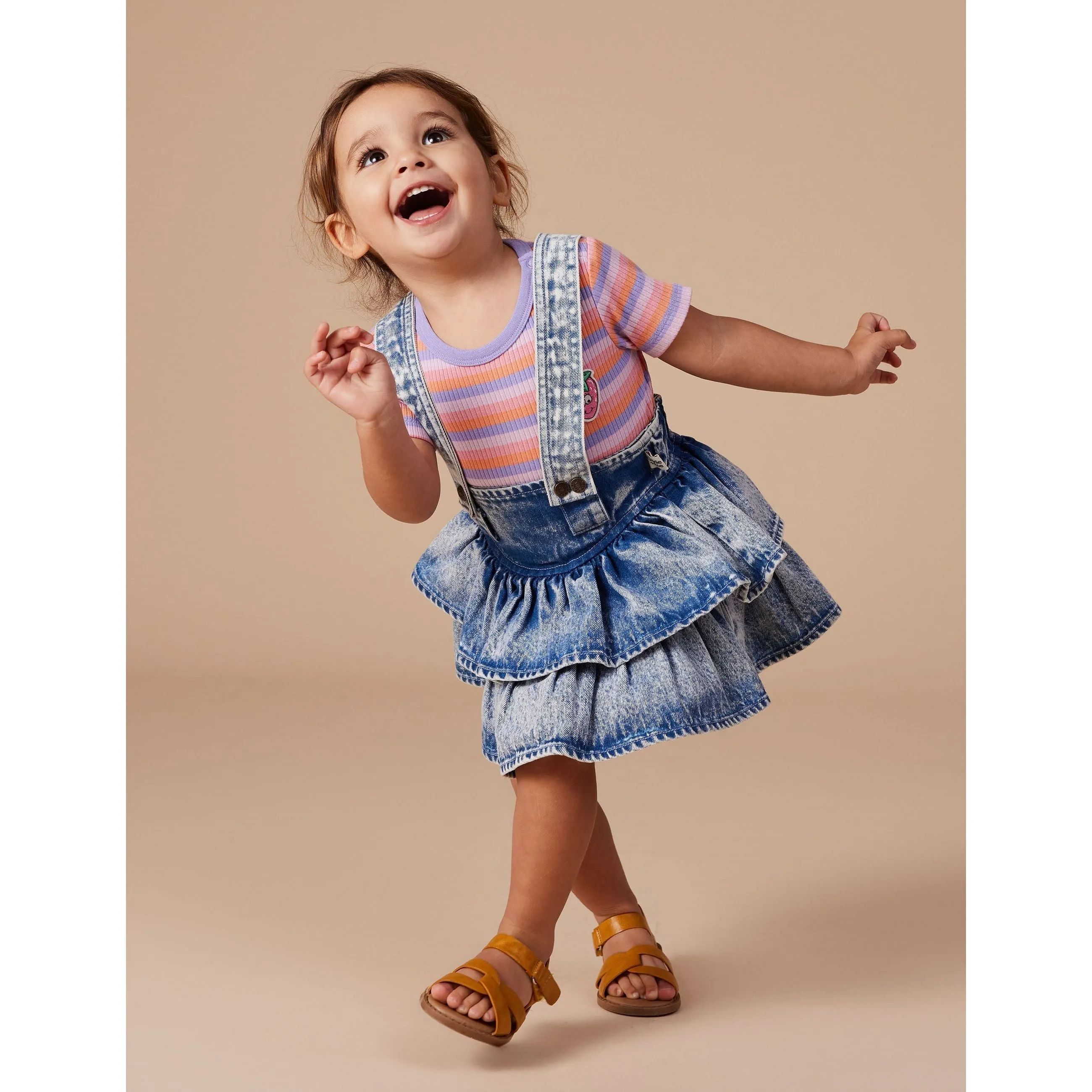 Riley Rara Denim Suspender Skirt