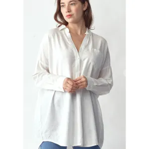 Risen Over-sized White Linen Shirt
