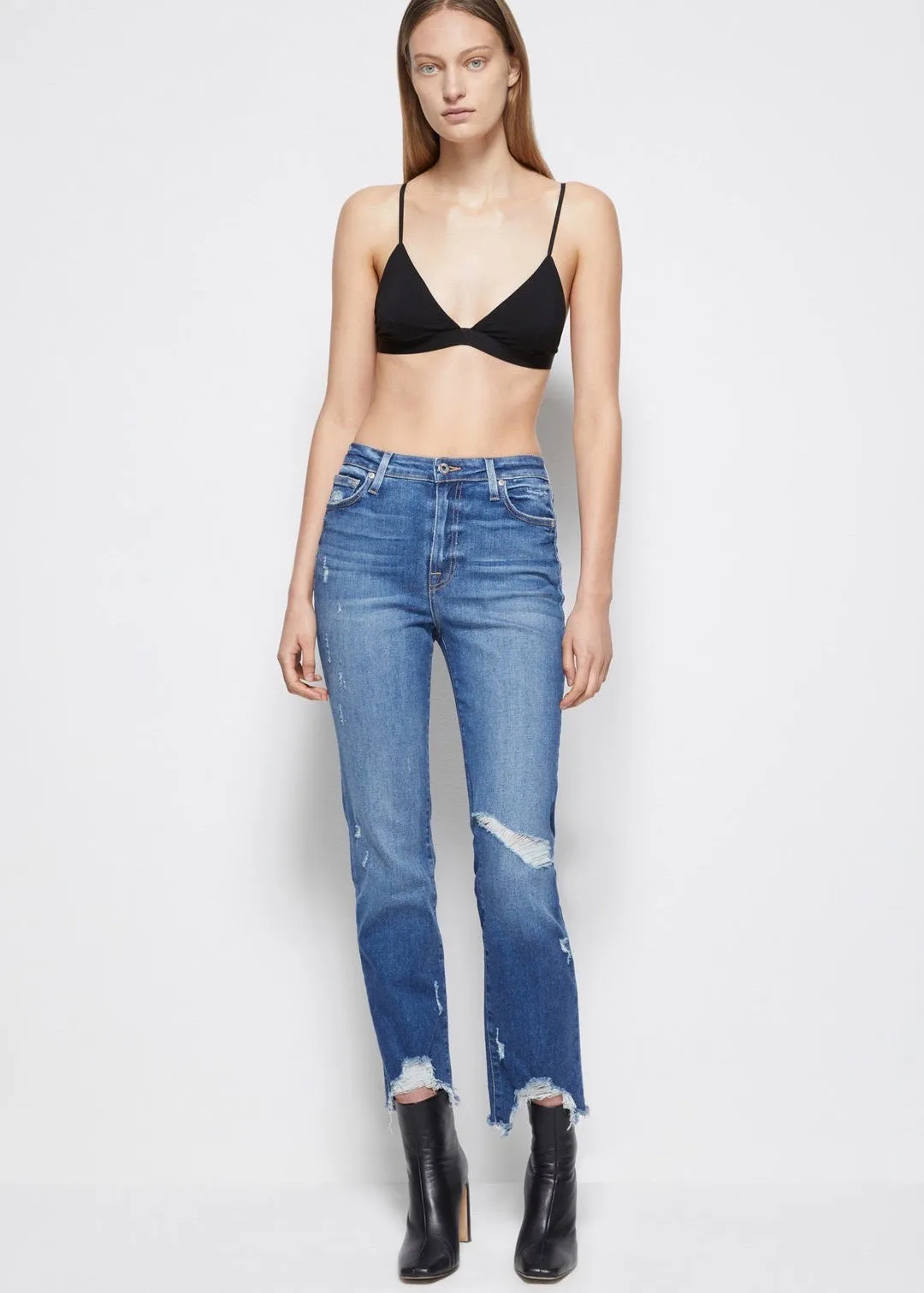 River Straight Leg Jeans (Distressed Atlantic)