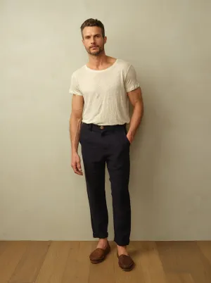 Road to Nowhere - Mens Tonga Linen Trouser - Navy