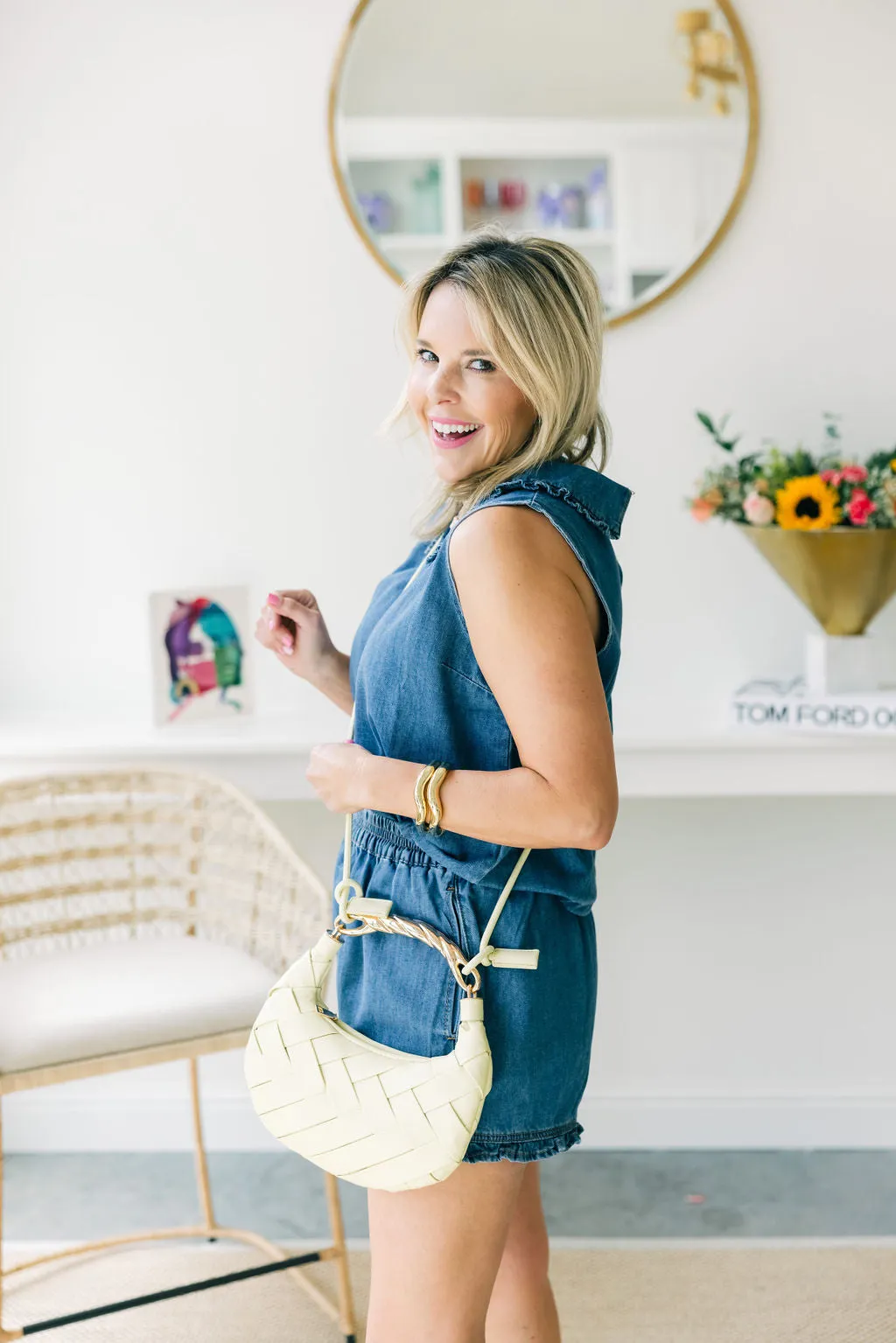 Ruffled In Denim Set