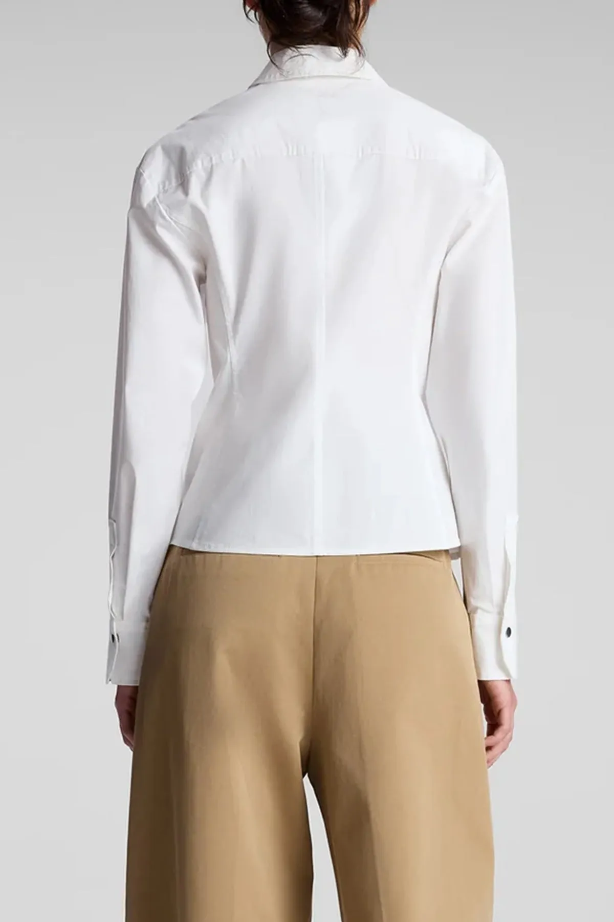 Sage Cotton Zip Top in White