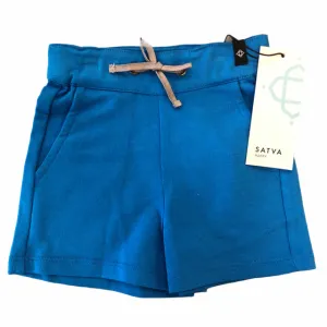 Satva Organic Cotton Boy's Blue Adventure Shorts - Waves (3T)
