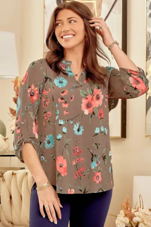 Scarlett Floral 3/4 Sleeve