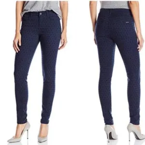 Scotch &amp; Soda La bohemienne mid rise skinny navy polka dot jeans size 25