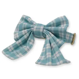 Seaside Plaid Classic Dog Collar   Sailor Bow