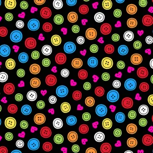 Sew Happy Black Multi - (2)