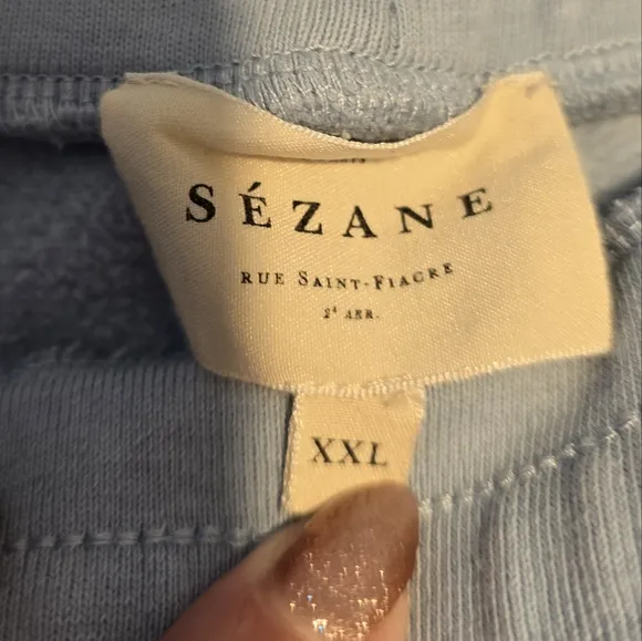 Sezane Amelia Shorts Powder Blue Size XXL
