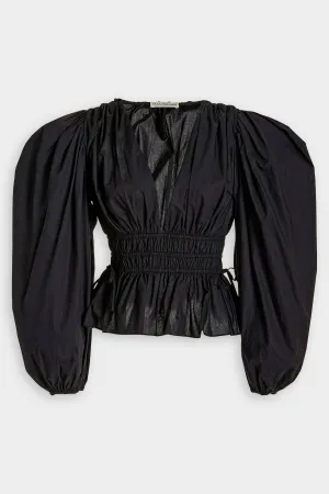 Shira Blouse in Noir
