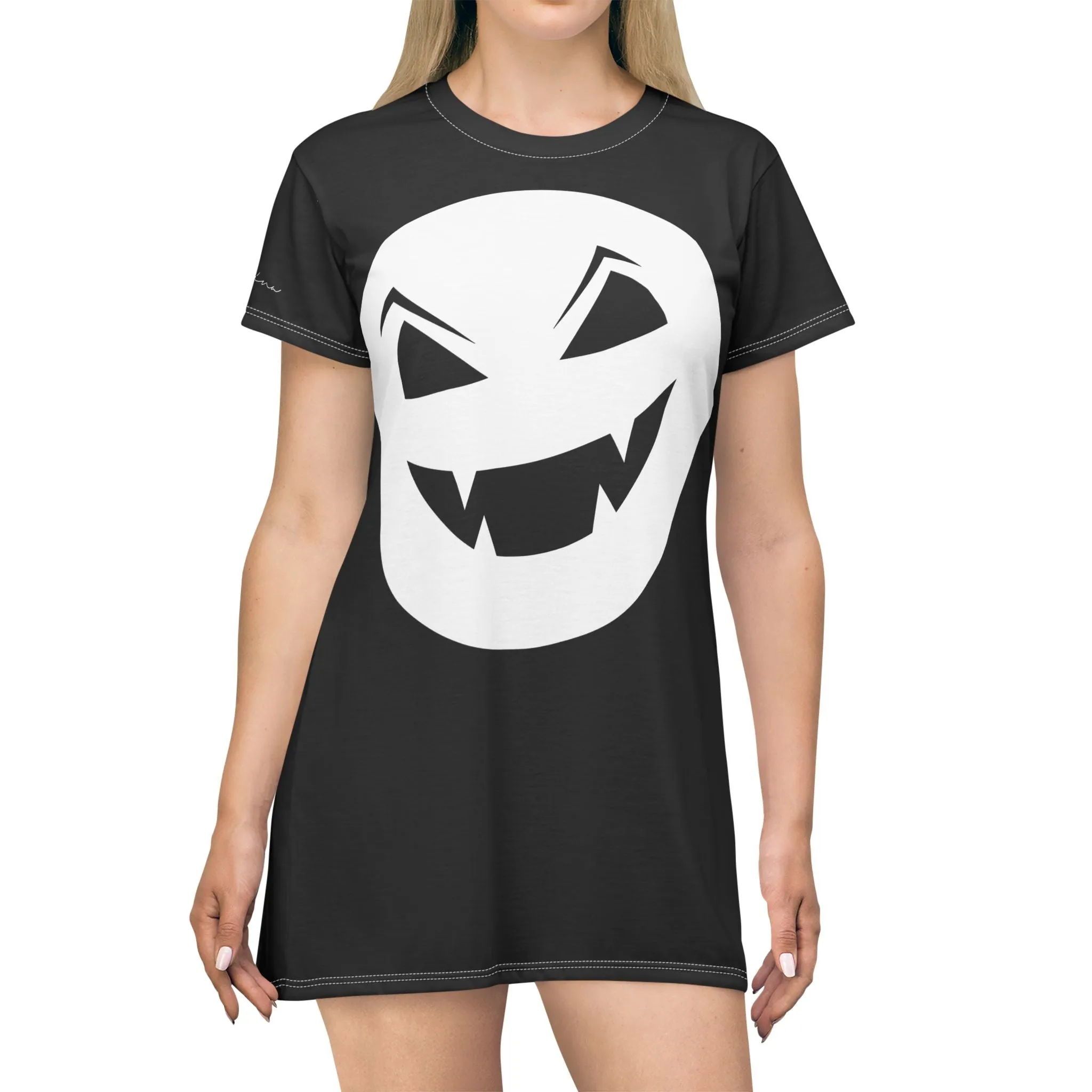 Shirtdress, Black Angry Pumpkin