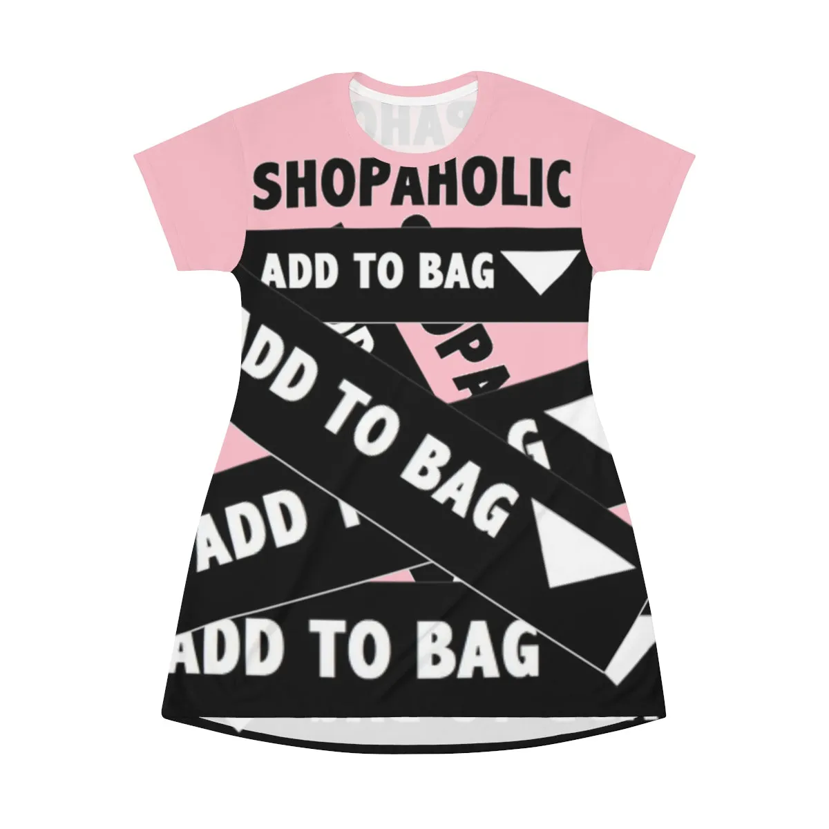Shopaholic Add to Bag™ (Bandage/Pink) T-shirt Dress