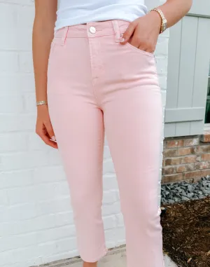 Soft Pink High Rise Jeans