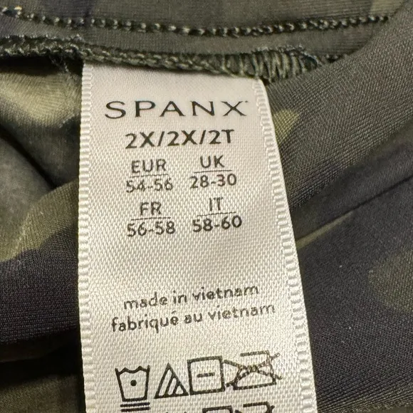 Spanx 6 inch inseam‎ Camo shorts -size XXL