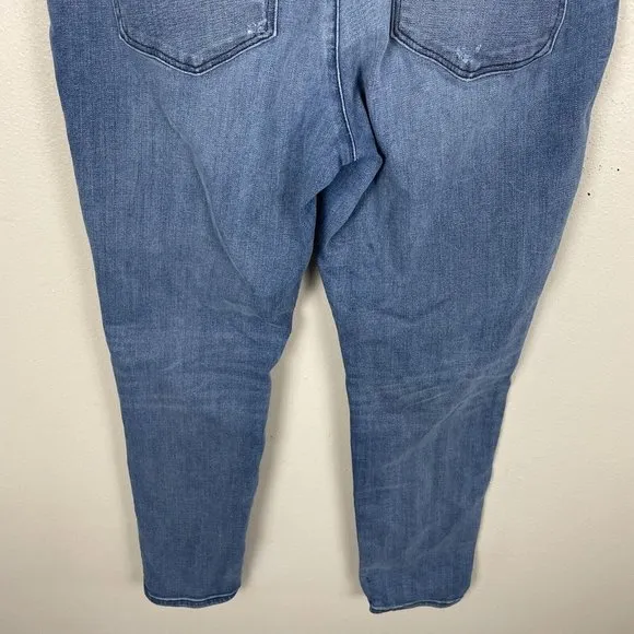 Spanx Womens Signature Waist Ankle Skinny Jeans Blue Stretch Denim High Rise 31