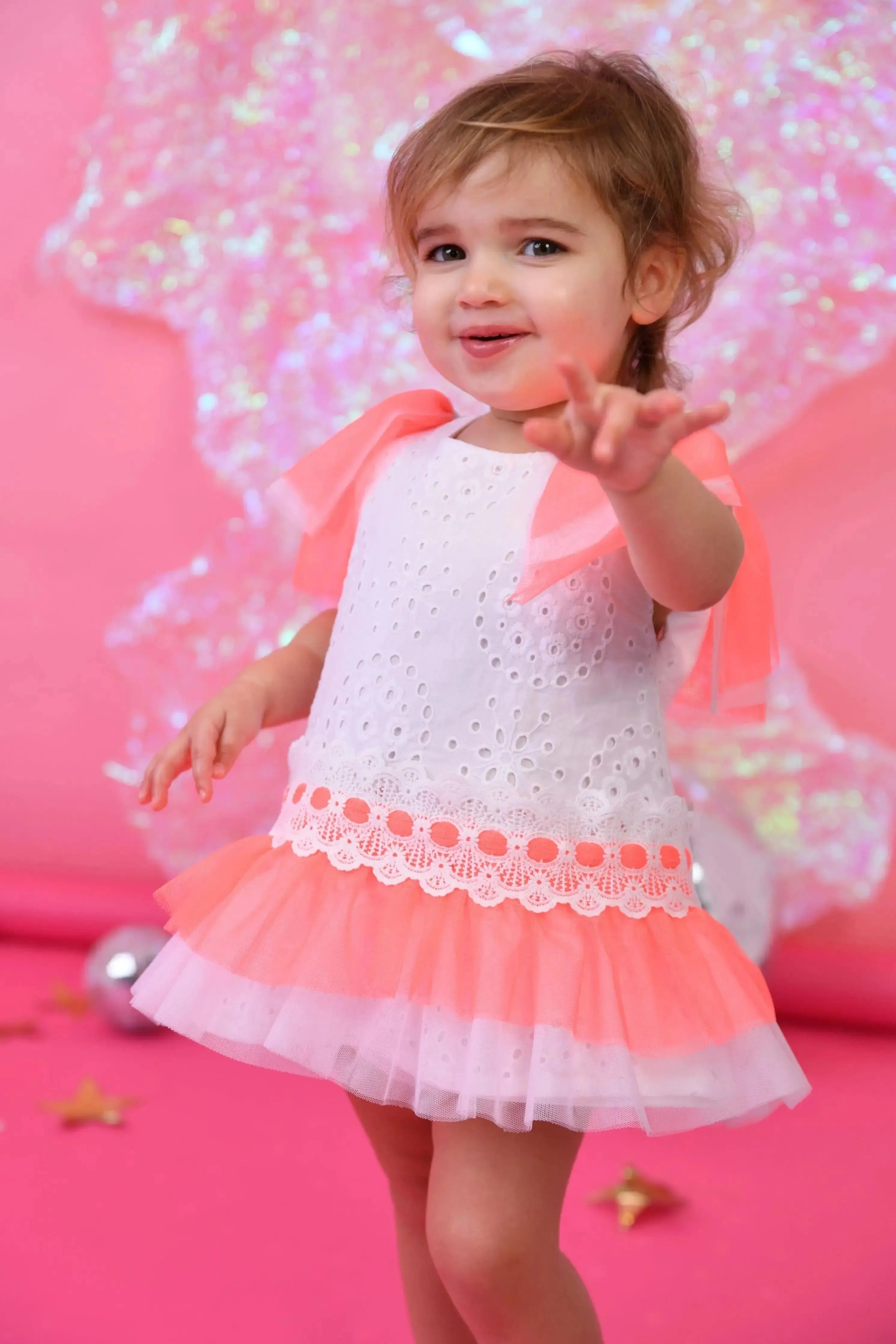 SS25 Naxos Baby Girls Neon Tulle Dress & knickers - Pre Order