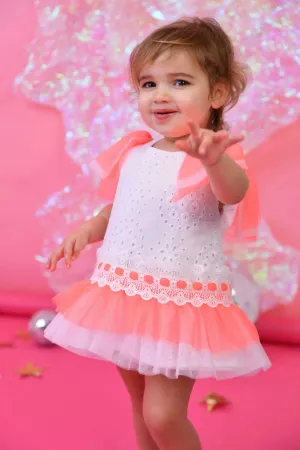 SS25 Naxos Baby Girls Neon Tulle Dress & knickers - Pre Order