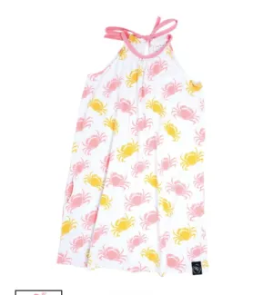 Sweet Bamboo- Egyptian Dress- Pink Crabs
