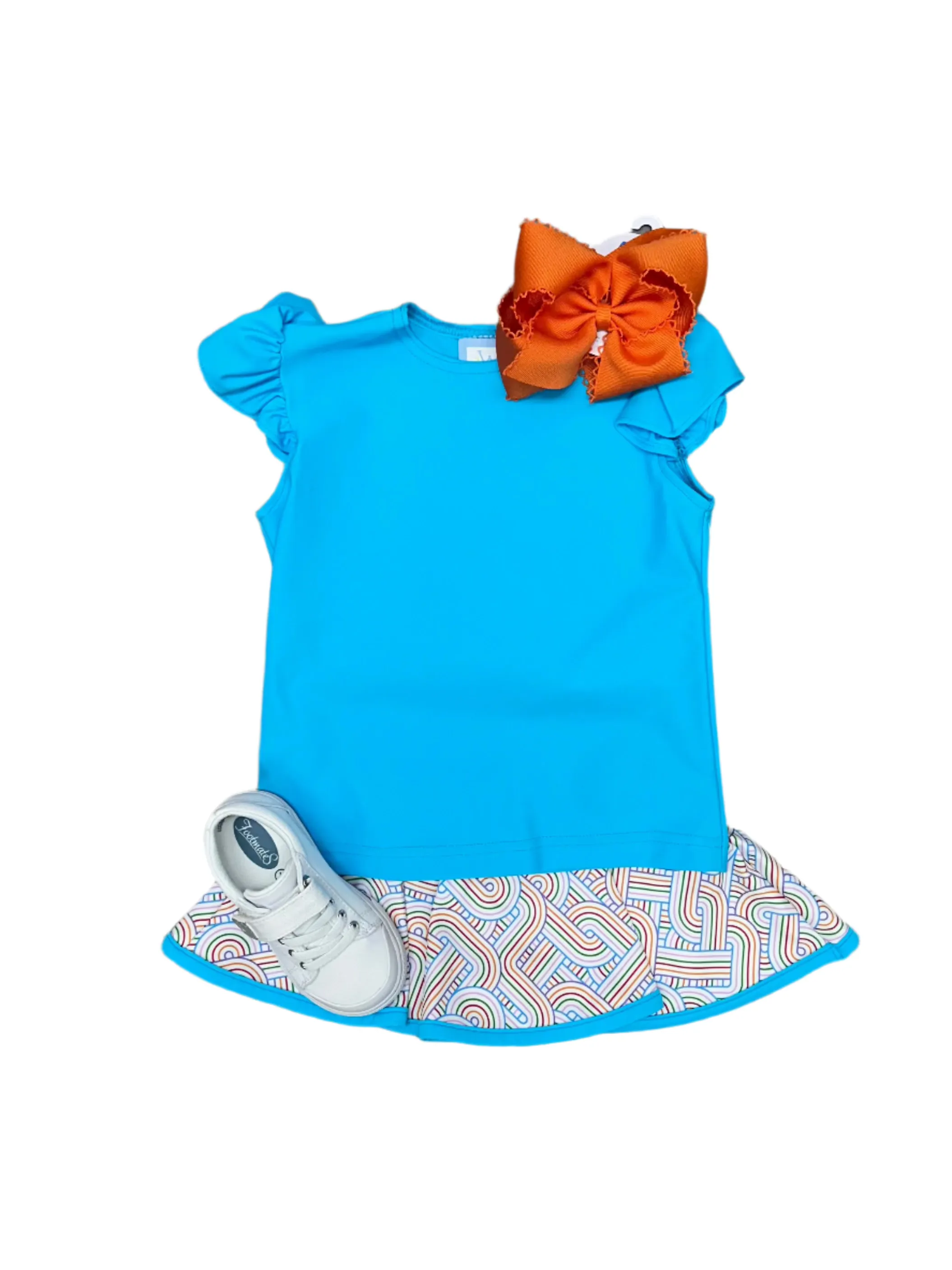 Swirls Print Athleisure Skort