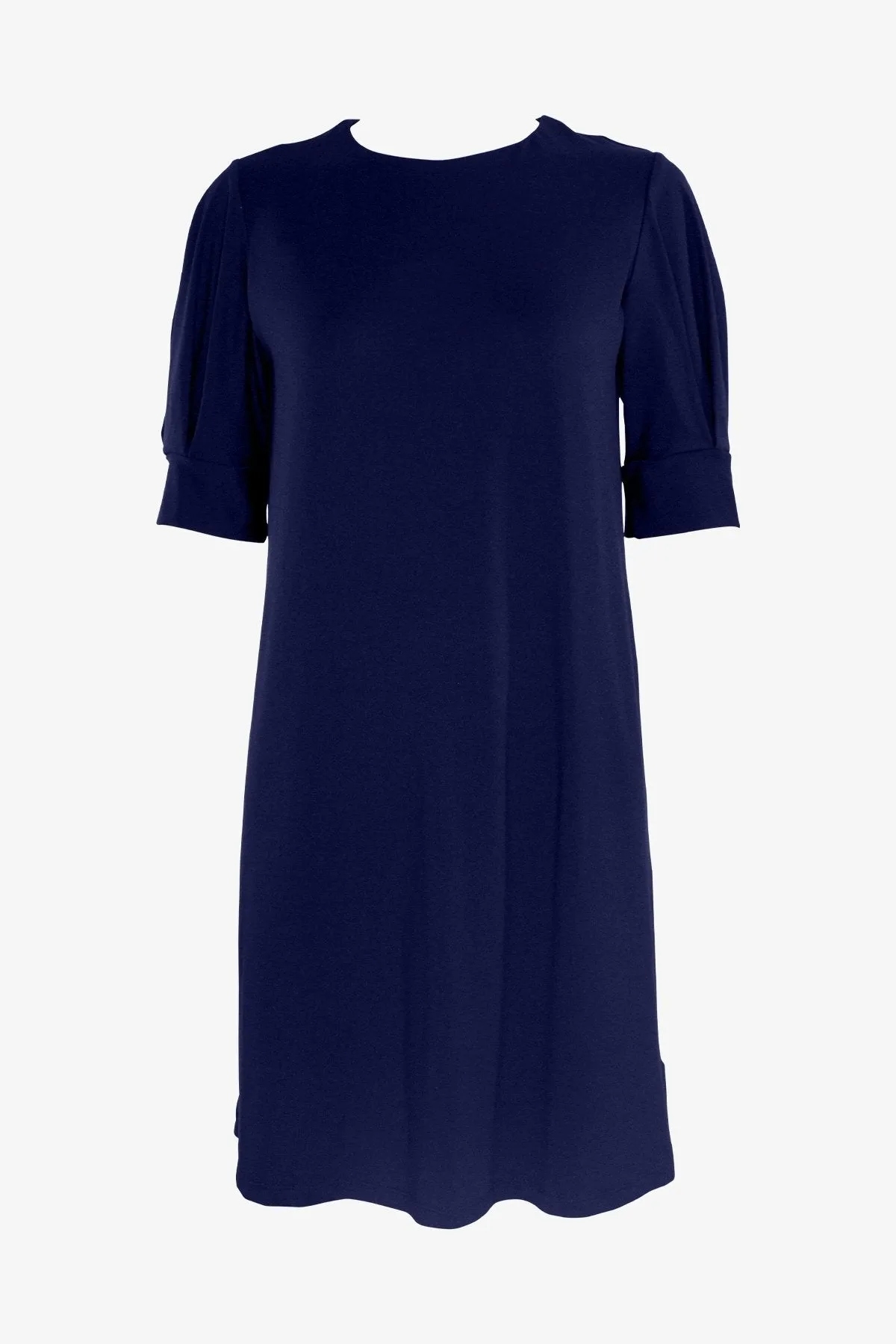 T-Shirt Pleated Sleeve Dress in Midnight
