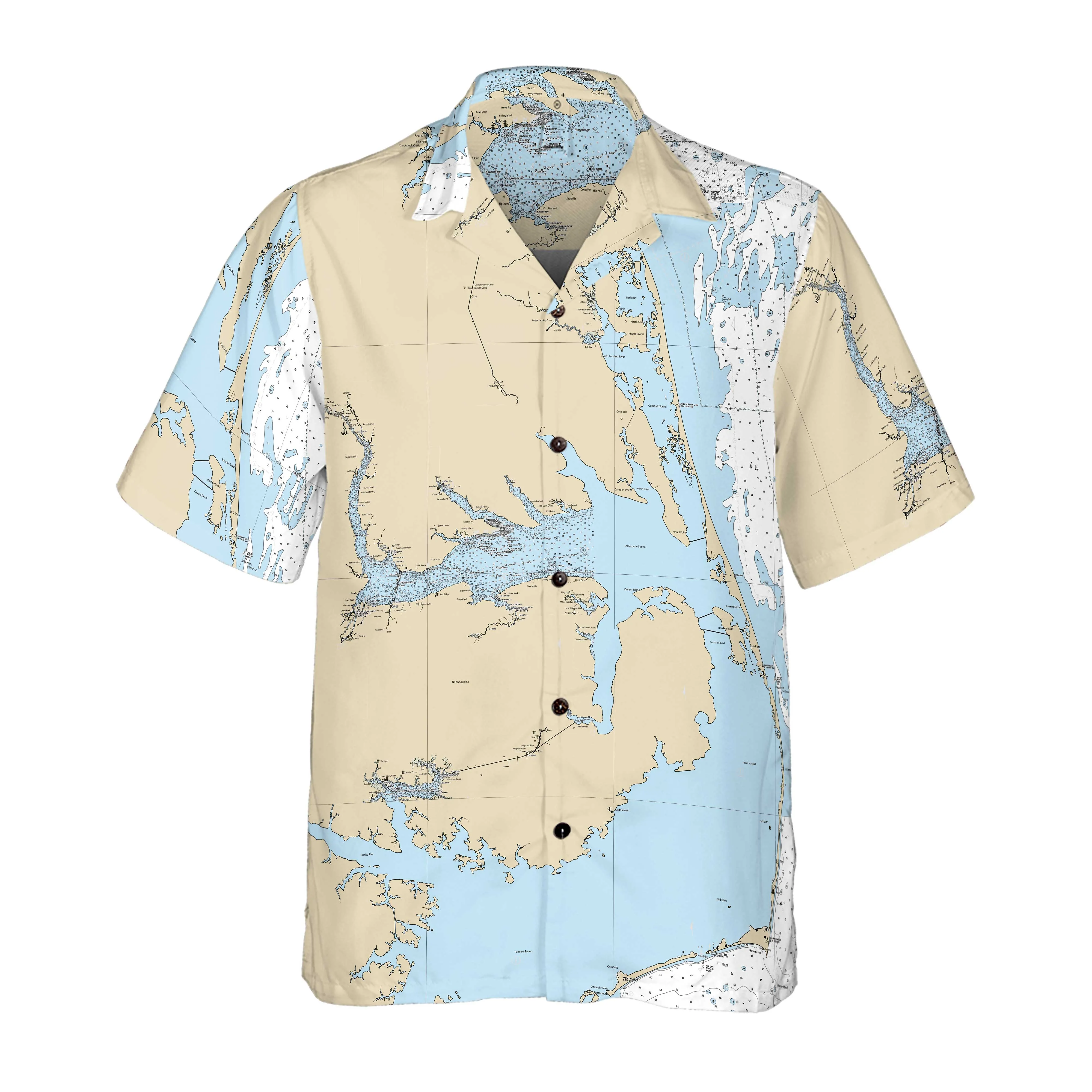 The Albemarle Sound Coconut Button Camp Shirt