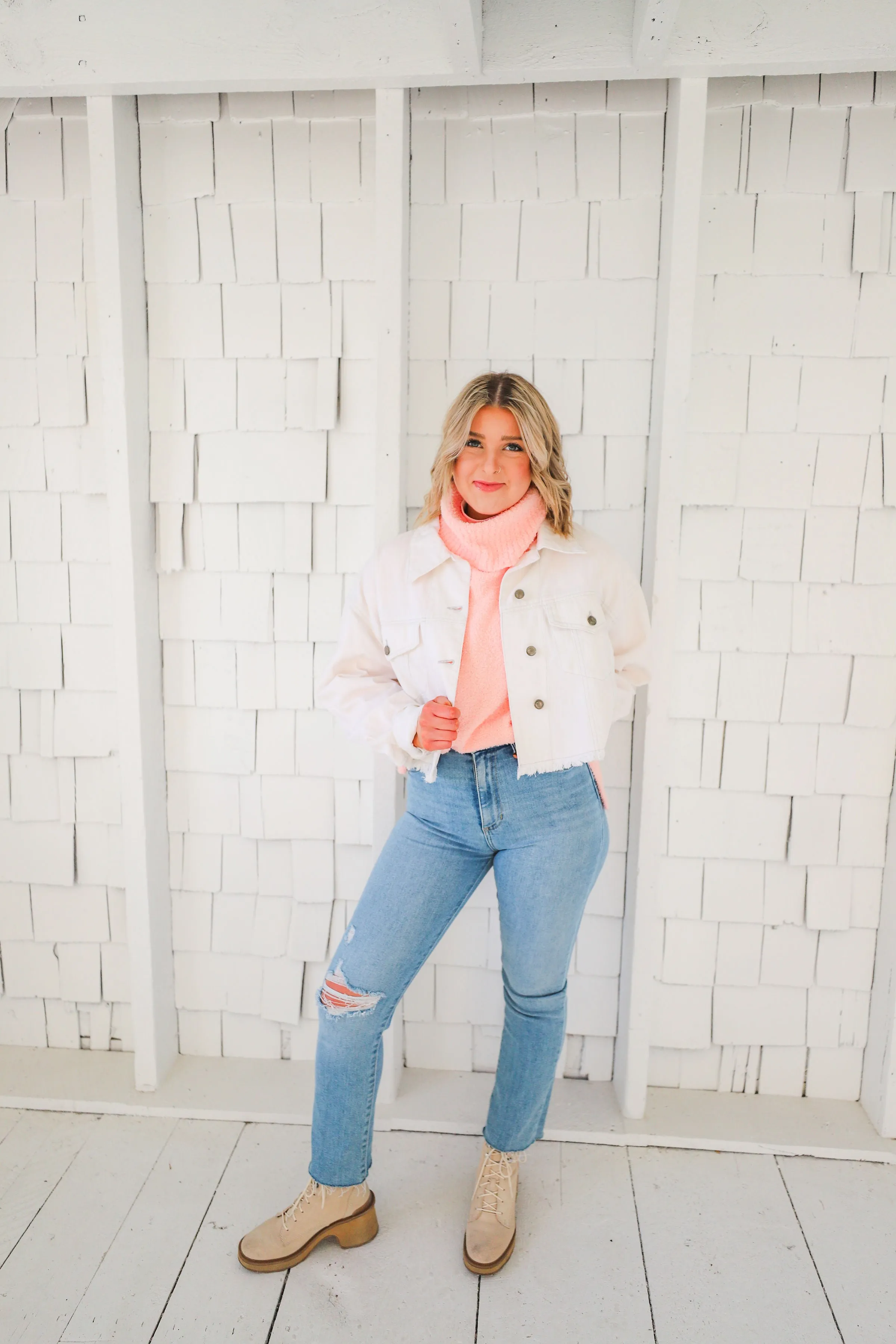 The Kaylee Cropped Denim Jacket