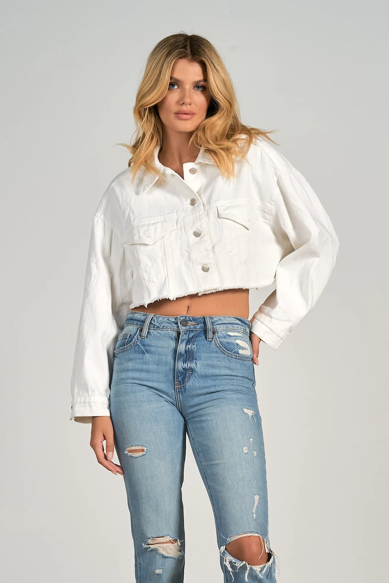 The Kaylee Cropped Denim Jacket