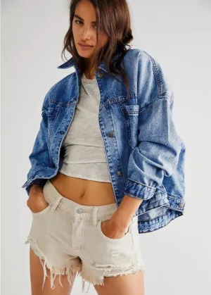 There For You Denim Jacket | Dark Blue